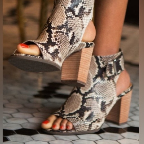 Vionic “Blakey” Snake-print Leather Bootie - Picture 1 of 15